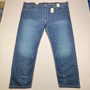 Levi's Jeans 502 Taper Stretch Regular Fit Blue Denim Mens 50x32